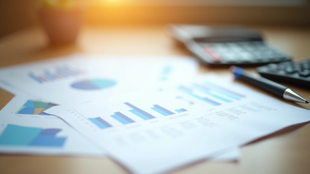 Spreadsheet med finansielle data, grafik viser porteføljefordeling over tid